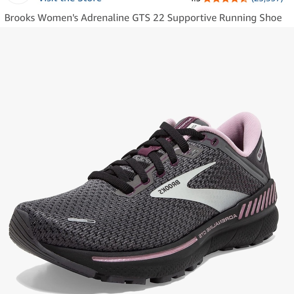 Brooks Adrenaline GTS 22 Women's Running Shoes - Black -pearl-metallic